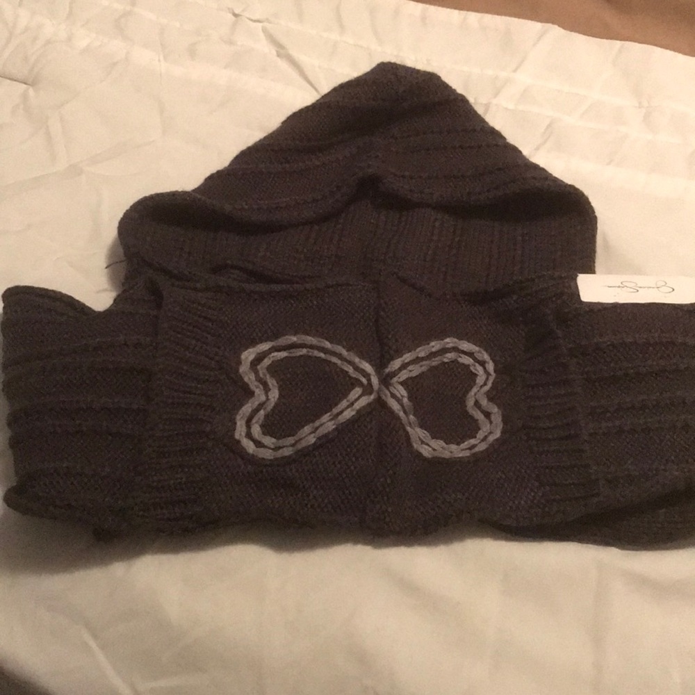 Jessica Simpson scarf & hood combo- grey NWT!